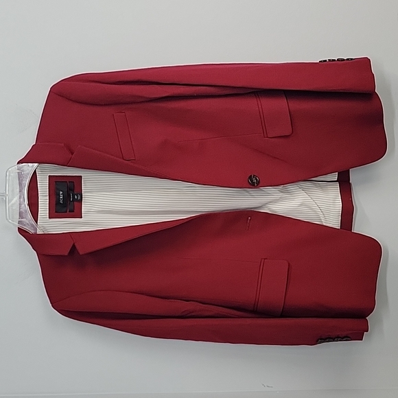 J CREW Regent B0327 Burgundy red blazer one button